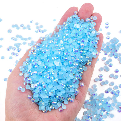 Blinginbox 2500pcs 4mm AB Resin Flatback Rhinestones Sapphire AB