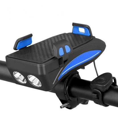 Bike Phone Holder with Charger, Bell, and Light