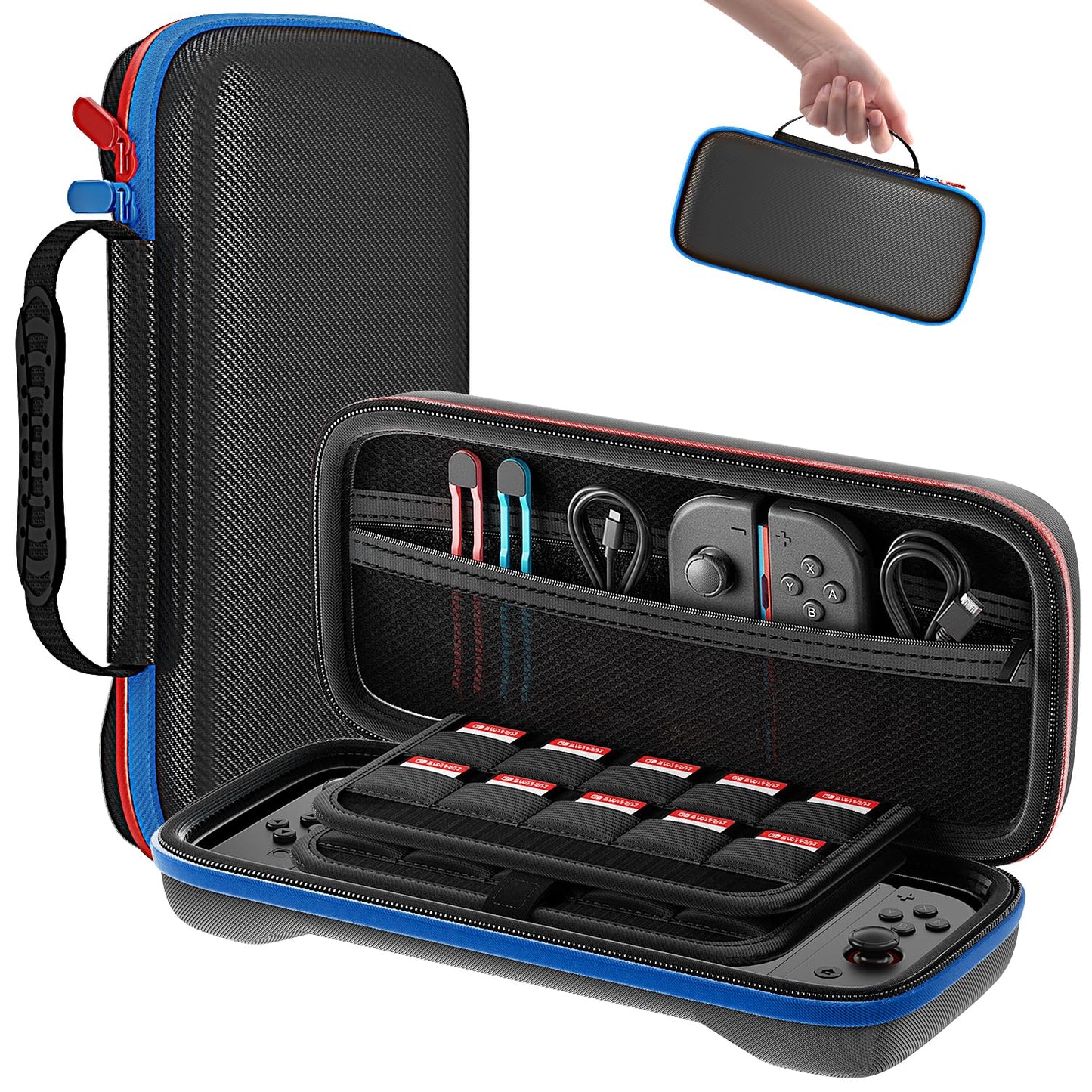 KCKTR Nintendo Switch 2 Carrying Case Hard Shell Durable Red Lightweight