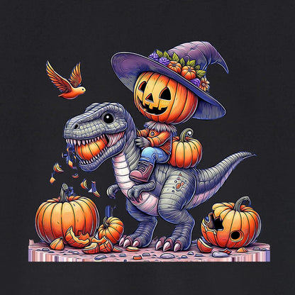 HELLO MEOW Halloween Boys Dinosaur T Shirt Black Cotton Size 3-4T