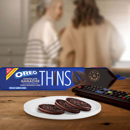 BestBy05/26 OREO Thins Chocolate Ganache Creme Sandwich Cookies 10 Count