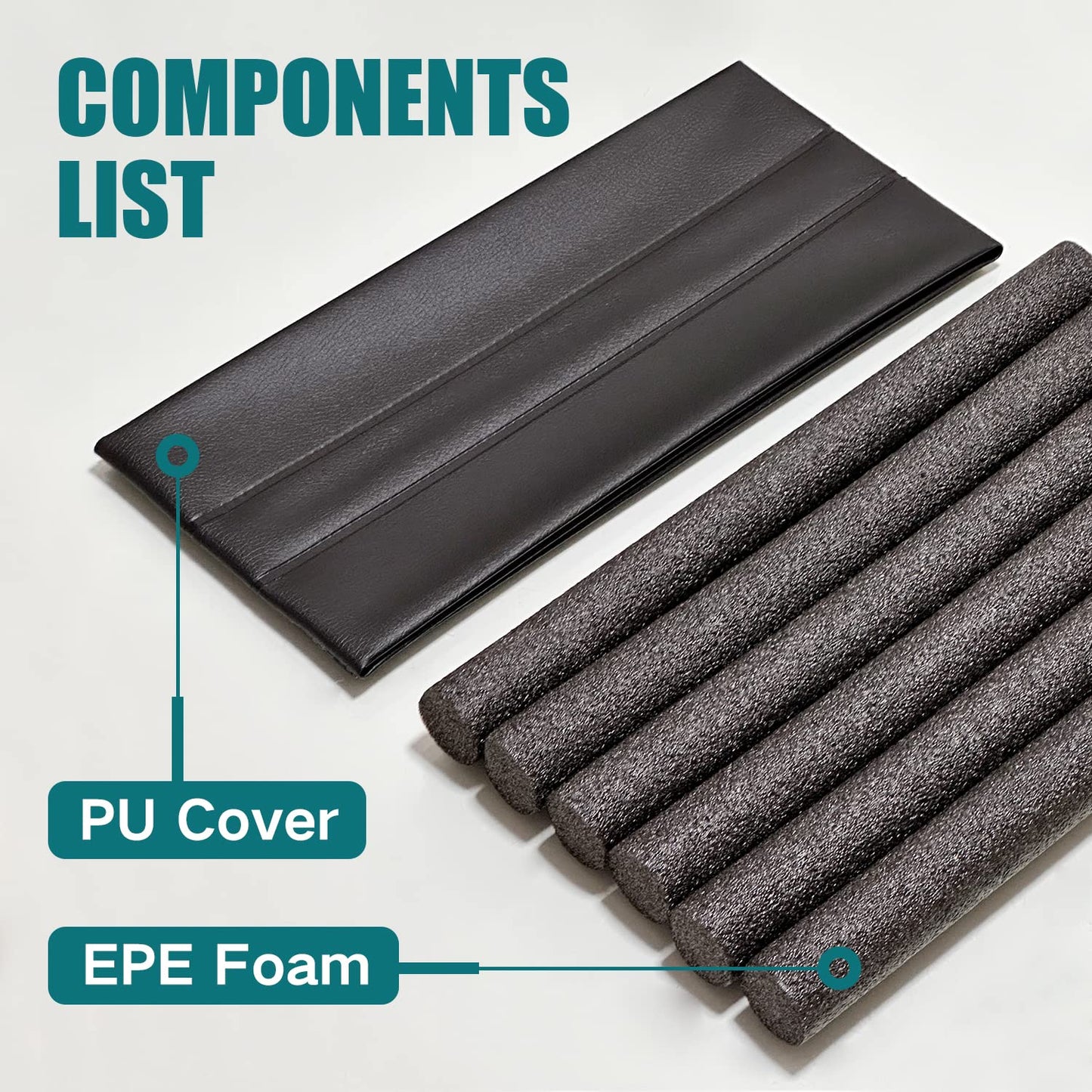 Protalwell Door Draft Stopper Brown Under Door Insulator Fits 1-3/4" Doors