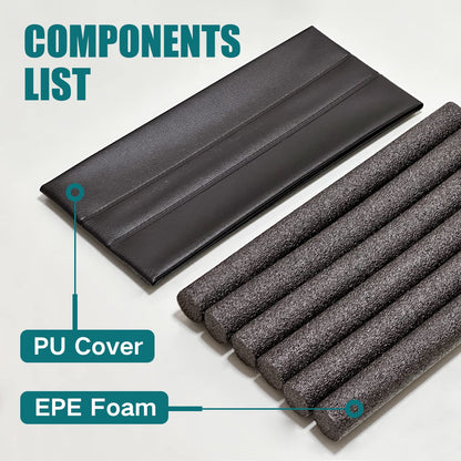 Protalwell Door Draft Stopper Brown Under Door Insulator Fits 1-3/4" Doors