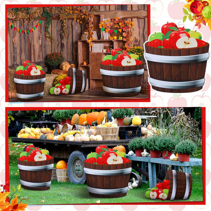 Beeveer Fall Thanksgiving Harvest Apple Orchard Cardboard Cutouts 20-26" Set