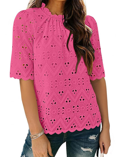 BETTE BOUTIK Womens Flowy Summer Tunic Top Bright Pink Size XL