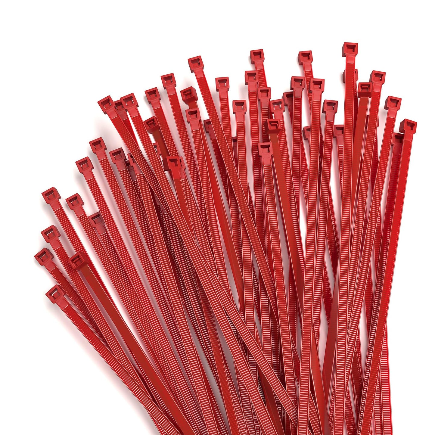 Aroono 500pcs 4in Red Nylon Zip Ties 40lb Strength UV Resistant