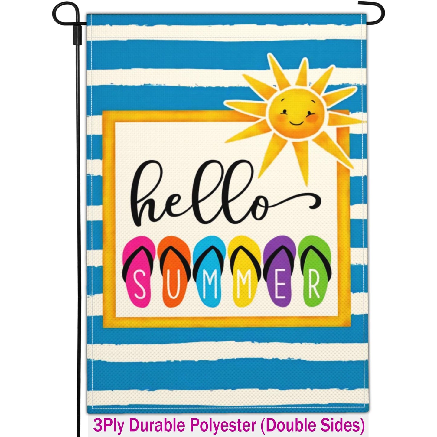 Shuitouk 3 Ply Summer Garden Flag 12x18 Inch Double Sided Outdoor Decor