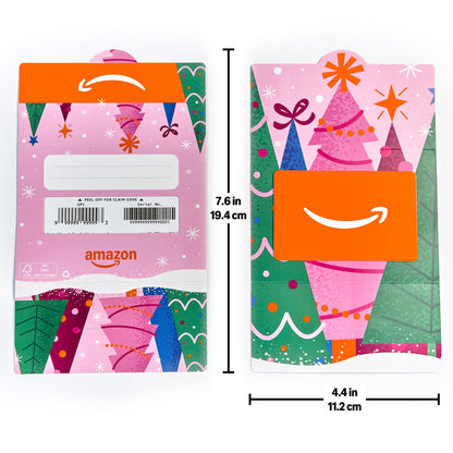 Amazon Gift Card Mini Envelope Festive Trees Christmas