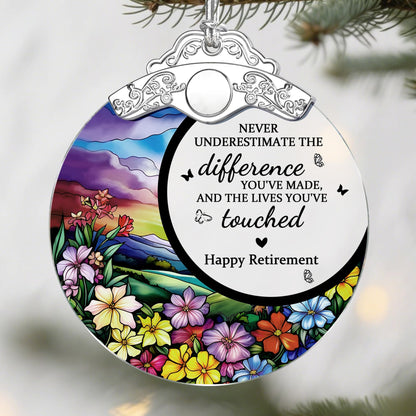 Jocidea Retirement Gifts Stained Glass Christmas Ornament Design A