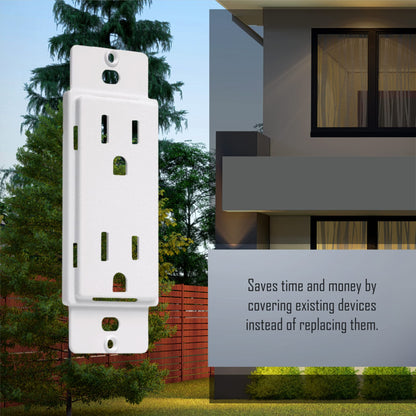 TayMac AD20W Paintable Duplex Adapter Plate White Plastic