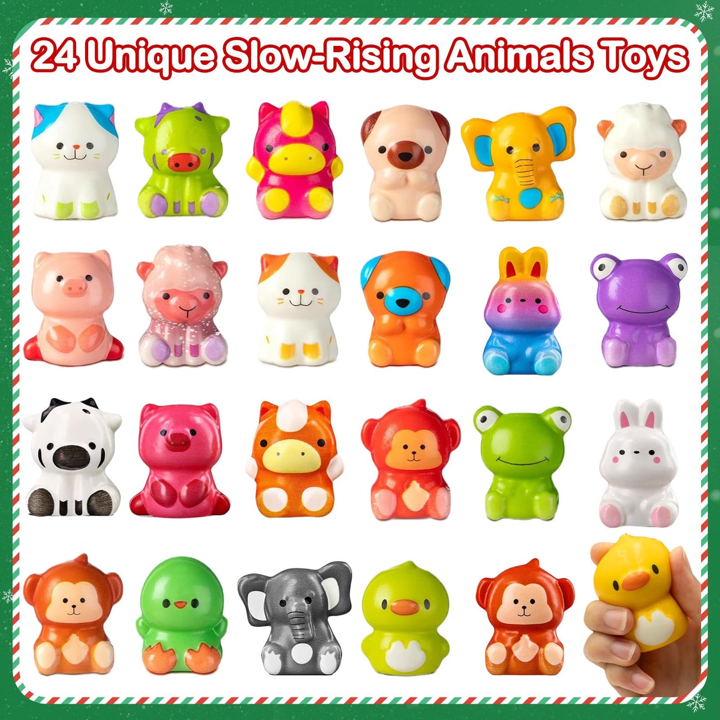 Govetom 2025 Christmas Advent Calendar 24 Days Slow Rising Multi-color