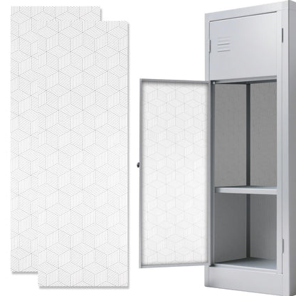 AUECOOME Magnetic Locker Wallpaper Sheet 12x36 Black Square 2pcs Pink Love