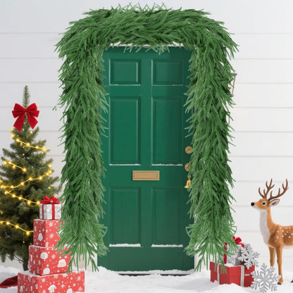 KYGDS Christmas Norfolk Pine Garland 5FT Real Touch Artificial Greenery Green