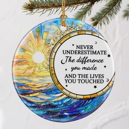 VIAKDEM Christmas Ornaments Going Away Farewell Gifts Ceramic Design A