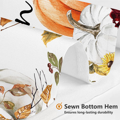MEHOFOND Fall Pumpkin Watercolor Shower Curtain 72x72 Inch Waterproof Hooks