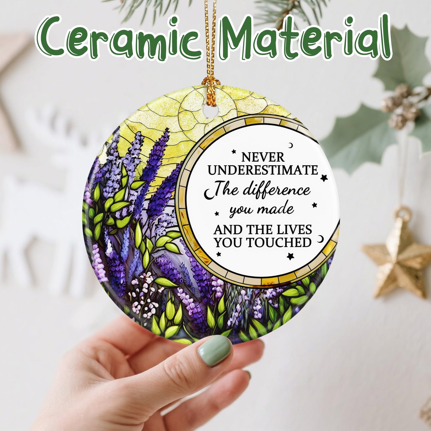 VIAKDEM Christmas Ornaments Going Away Goodbye Farewell Gifts Design H