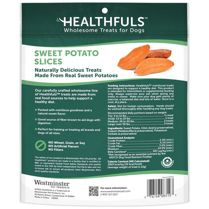 Healthfuls Sweet Potato Slices Dog Treats Grain Free Limited Ingredient 16 oz
