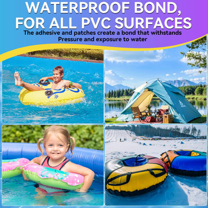 Balldanlu Air Mattress Patch Kit Waterproof Vinyl Repair Adhesive Inflatables