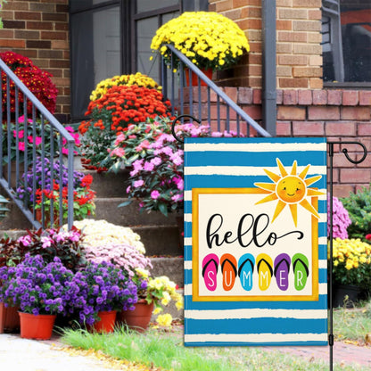 Shuitouk 3 Ply Summer Garden Flag 12x18 Inch Double Sided Outdoor Decor