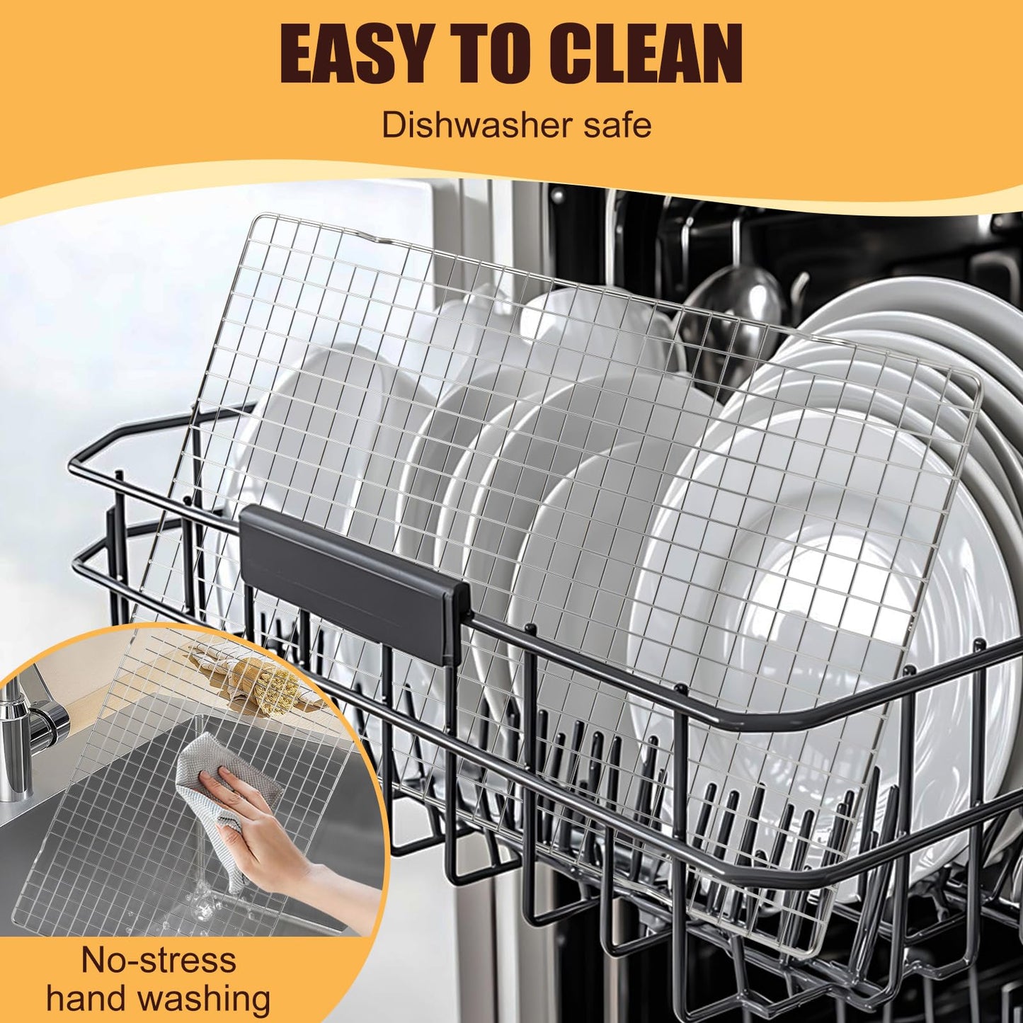 BXKEE Cooling Racks 2 PCS 10x16in Heavy Duty 304 Stainless Steel Silver
