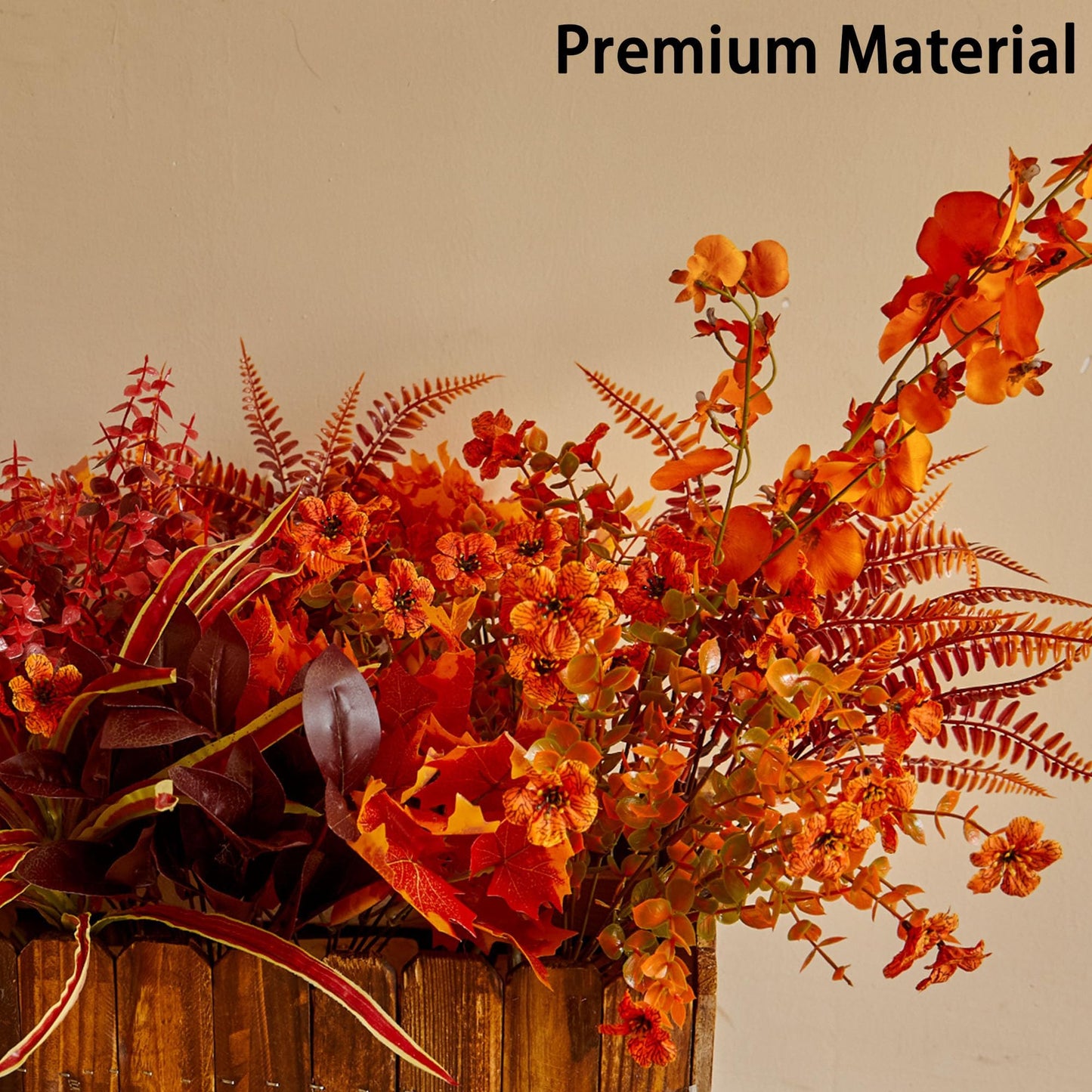 PARTY JOY 15 Bunches Artificial Fall Orchid Flowers 10x5x5in Autumn Decor