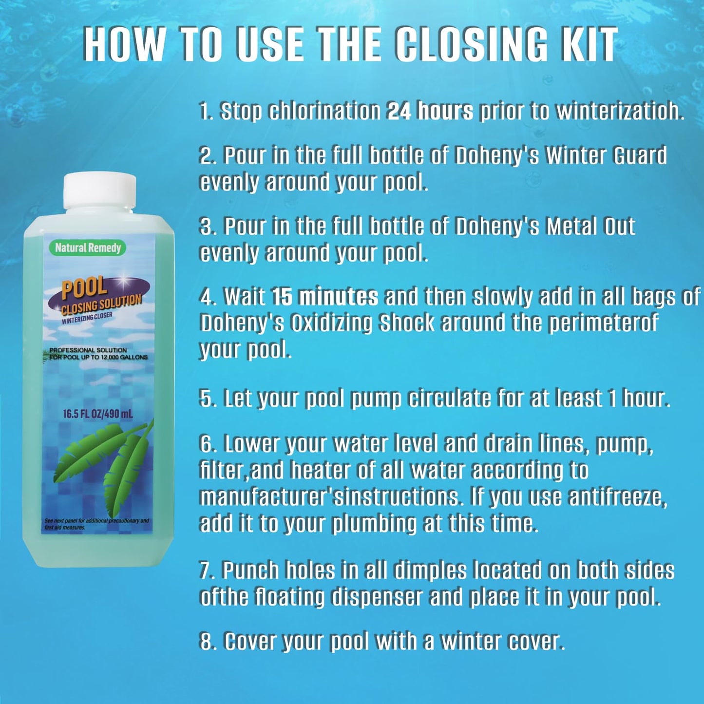 SETOXYX 2 Pack Winter Closing Kit Pool Winterizer Up to 24,000 Gallon