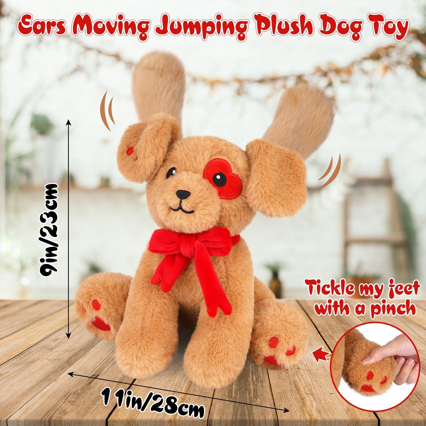 Prewplam Valentines Plush Love Dog Stuffed Animal Toy Brown 1 Inch