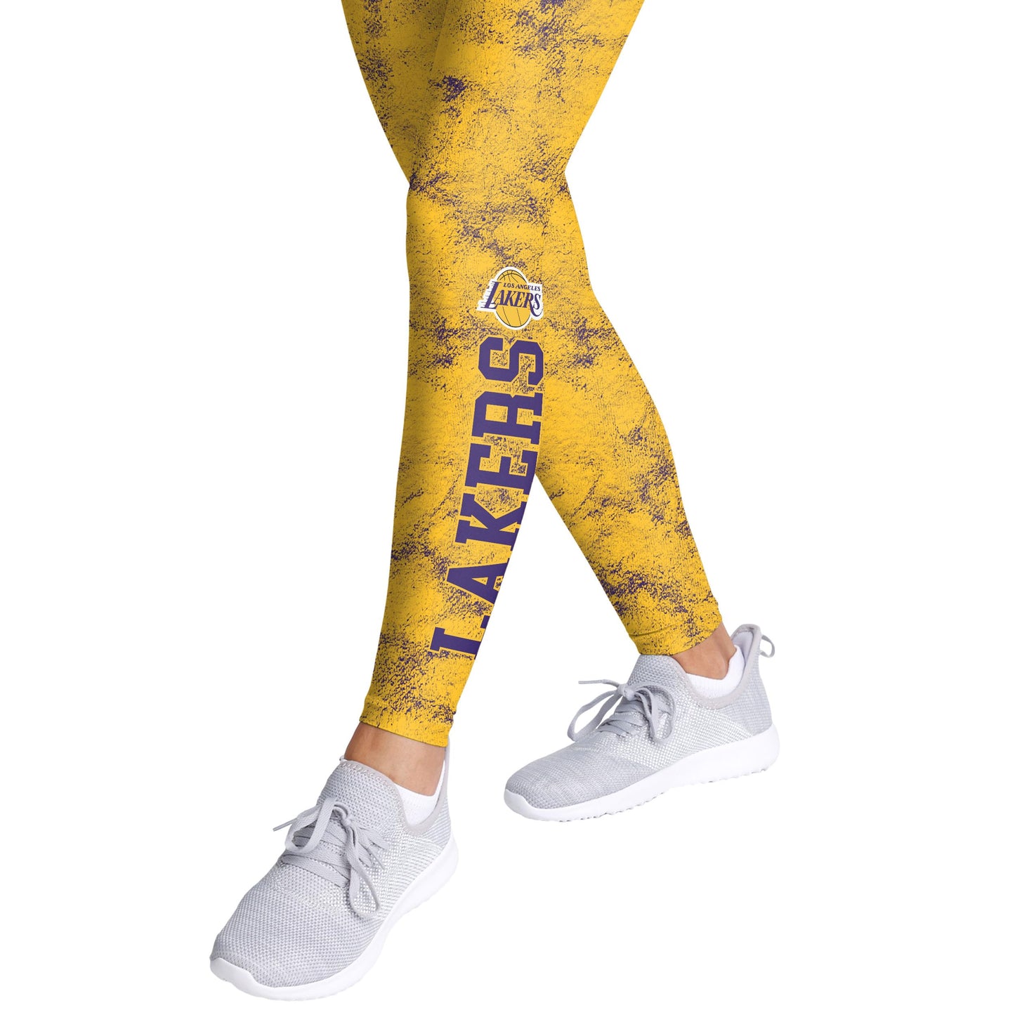 FOCO Los Angeles Lakers NBA Womens Team Color Cloud Leggings Yellow and Purple M
