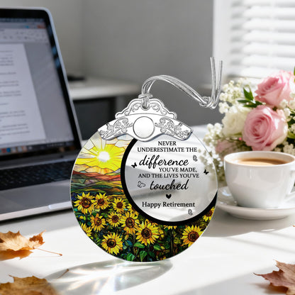Jocidea Retirement Gifts Stained Glass Christmas Ornament Design E