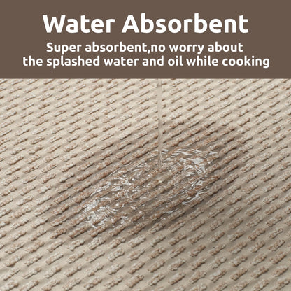 AMOAMI Kitchen Mat Rug Non Slip Machine Washable 20x47 Light Tan