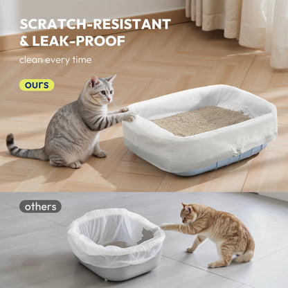 KeenEcho Cat Litter Box Liners Drawstring Large 20 Count Recycled Plastic