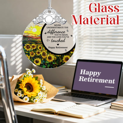 Jocidea Retirement Gifts Stained Glass Christmas Ornament Design E