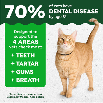 Greenies Cat Treats Adult Natural Dental Tuna Flavor 9.75 oz Tub BEST BY.02/2026