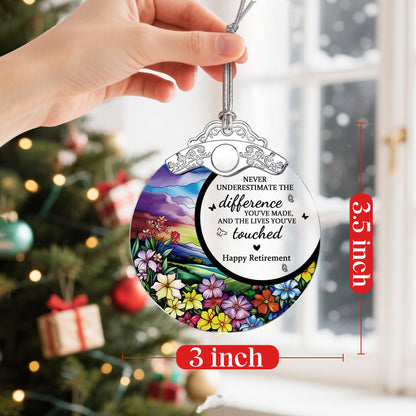 Jocidea Retirement Gifts Stained Glass Christmas Ornament Design A