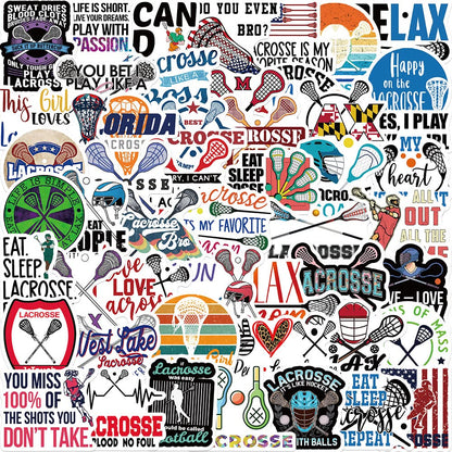 MAXSNOW Lacrosse Stickers Vinyl Decals Waterproof for Water Bottles Laptop Car