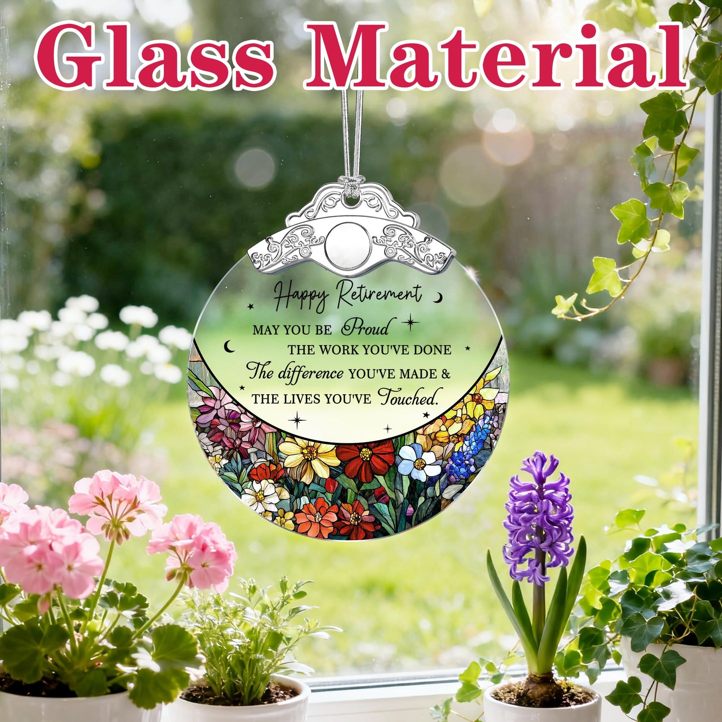 PEMIRSAYO Retired Ornament Stained Glass Christmas Keepsake Design A