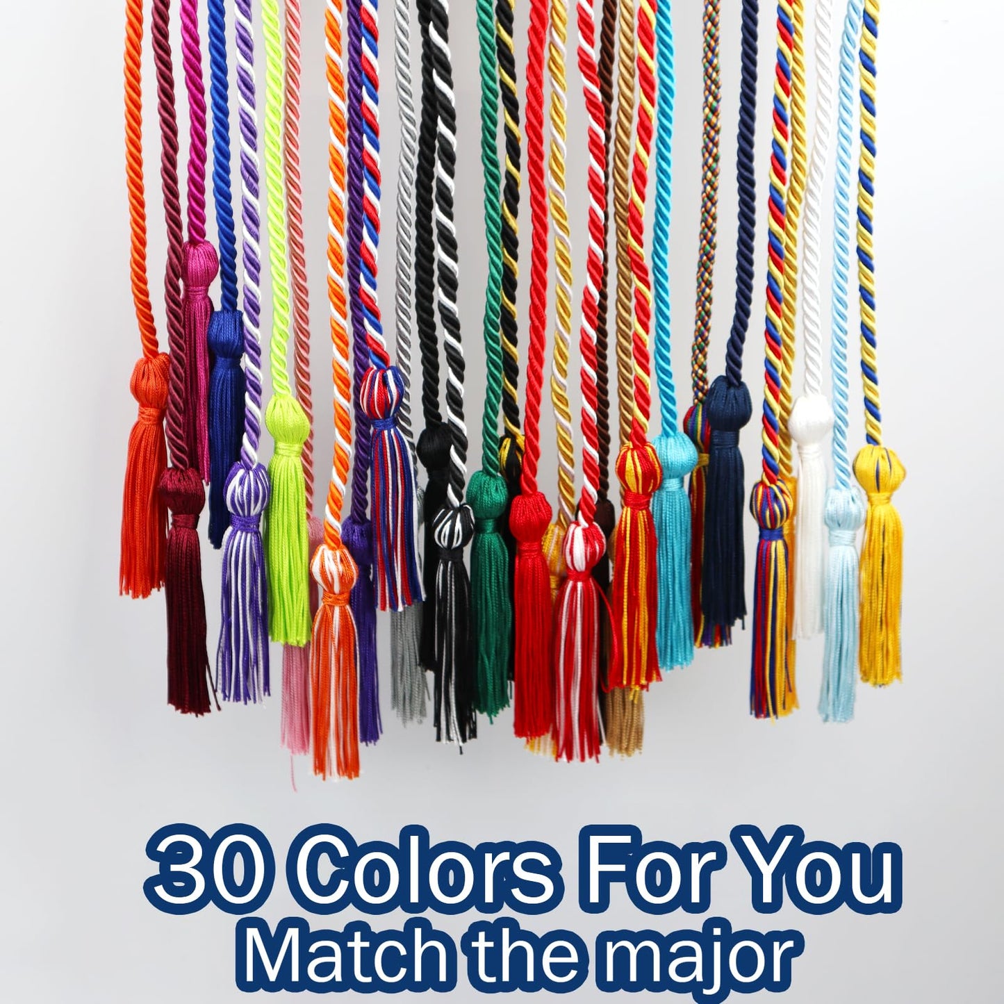 FOMOMDI Graduation Honor Cord 68" Black Red College Graduation