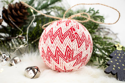 Juncox 12 Pcs Burlap Christmas Ball Ornaments 3.15in Rustic Natural Jute