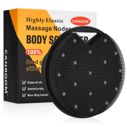 Canroom Silicone Body Scrubber Anti Zinc Infused Exfoliating Black