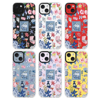 ChiCaseVer iPhone 14 Case Vintage Coastal Collage Glossy Soft TPU SunflowerCut