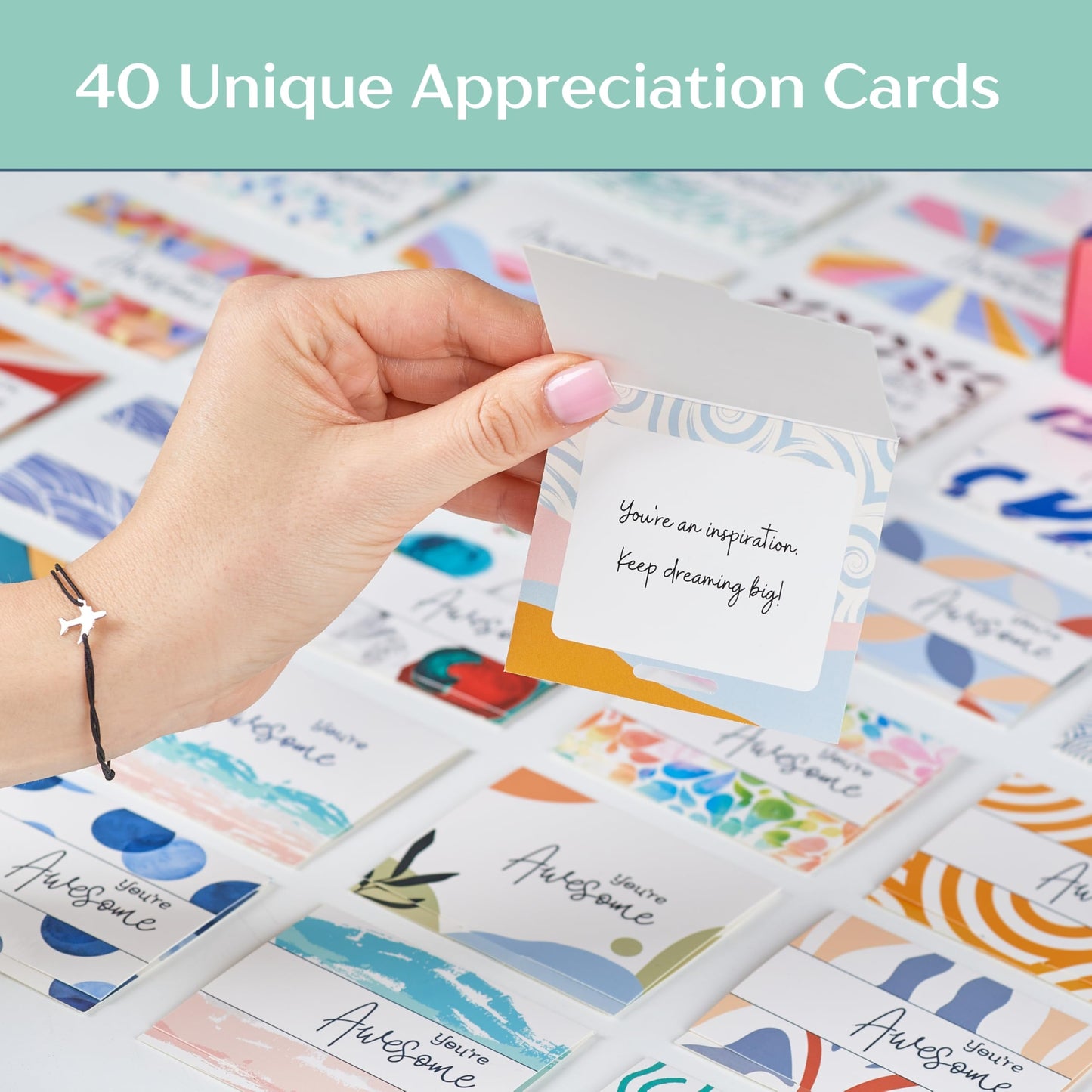 Ariond 40 Inspirational You Are Awesome Cards Multicolored Motivational Set