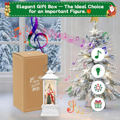 Little Glee Christmas Lantern LED Music Holiday Decoration Angel Tree Resin