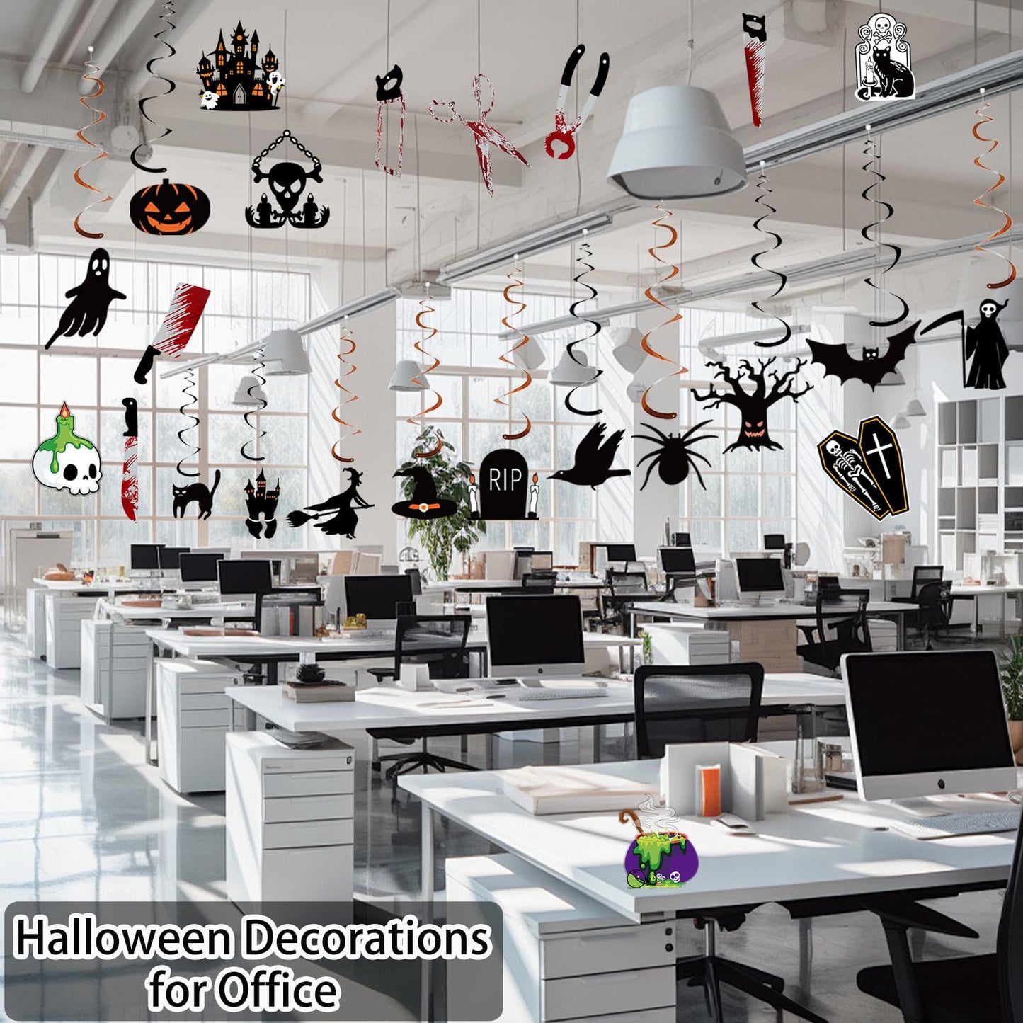 CyanLime 45 Pcs Happy Easter Banner Garland Paper Decorations Halloween Color
