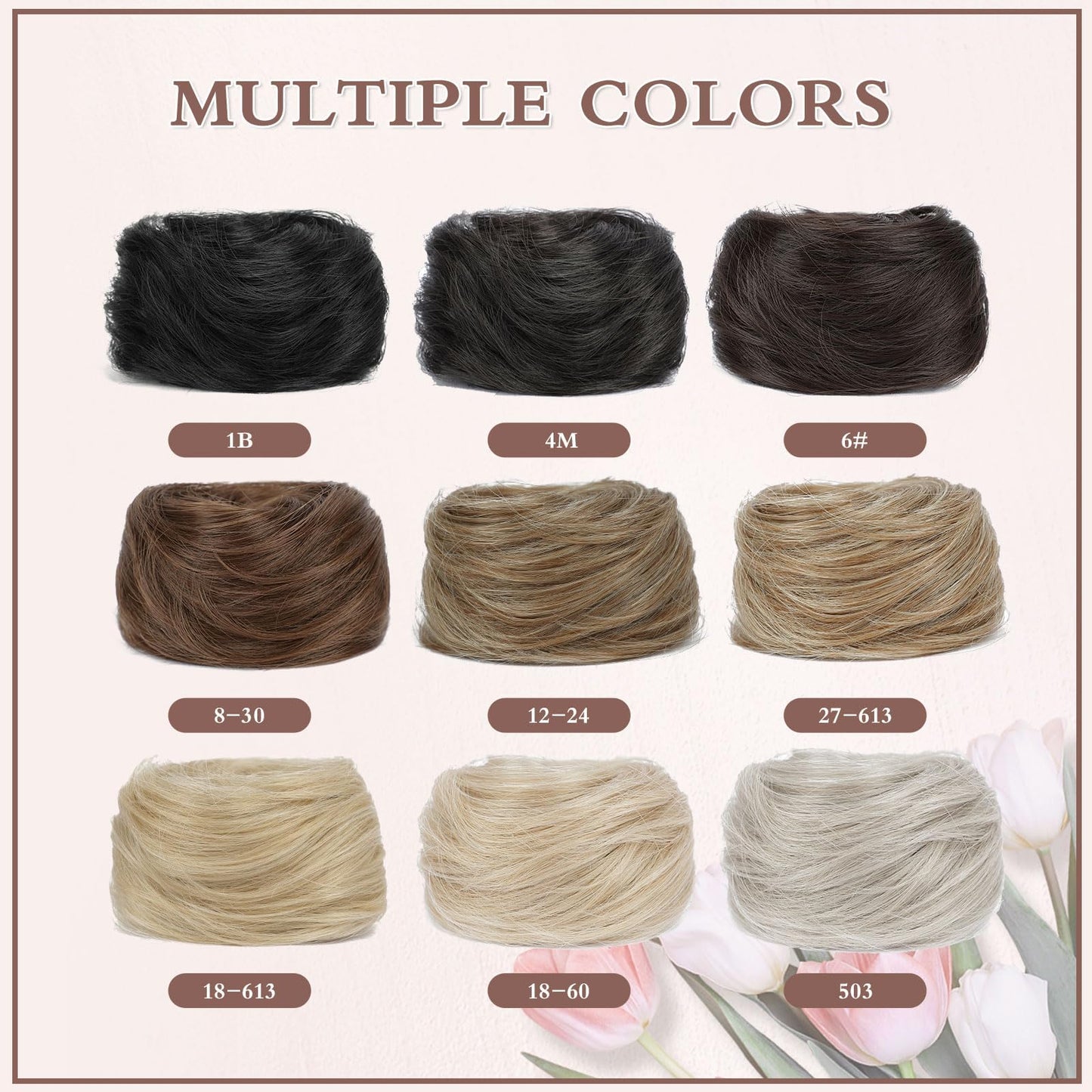 BOGSEA Space Buns Hair Pieces 2PCS Mini Claw Clip 27/613# Color