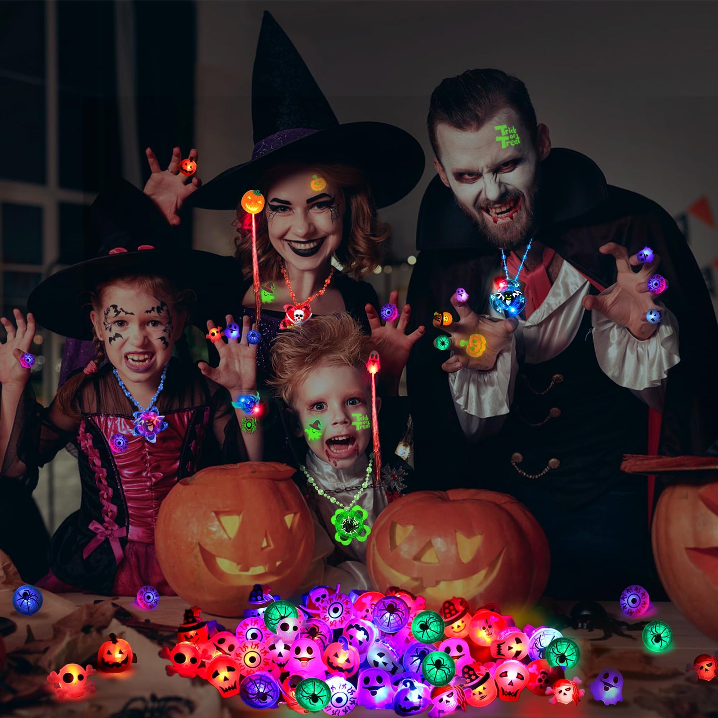 Grastfu 84 PCS Halloween Glow In The Dark Toys Party Favors Bulk Set