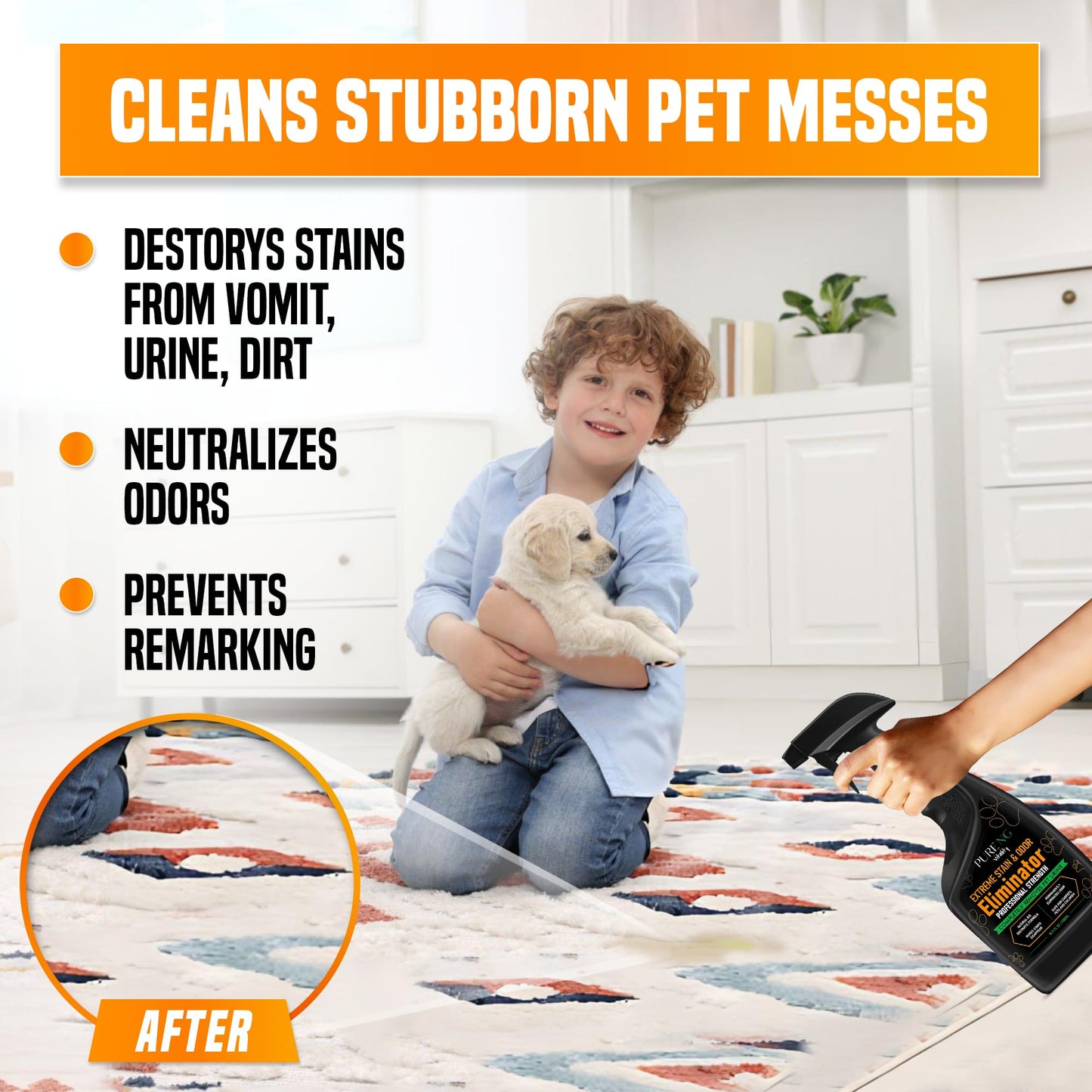 pureng PNG Vitality Stain & Odor Eliminator 16.9oz Pet Odor Neutralizer