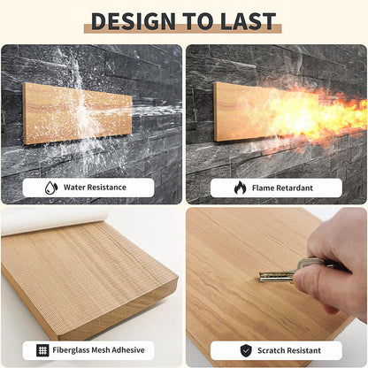AMPULLA GWP02S Wood Grain Garage Wall Protector Car Door Protectors 2-Pack
