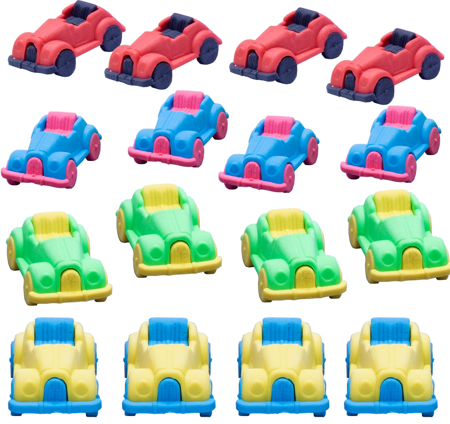 RONDURE Car Erasers 18 Pcs 3D Sports Car Puzzle Take Apart Erasers Kids