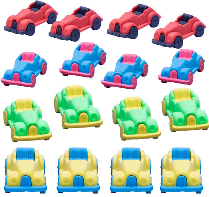 RONDURE Car Erasers 18 Pcs 3D Sports Car Puzzle Take Apart Erasers Kids