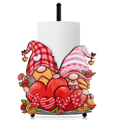 YLOLUL Valentine's Day Metal Paper Towel Holder Large Countertop Stand